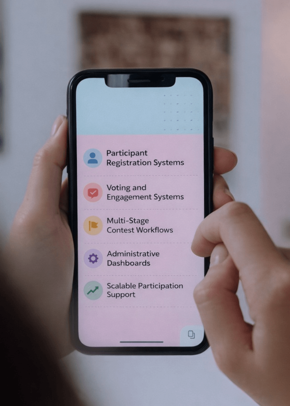 Investment platform interface showing key features