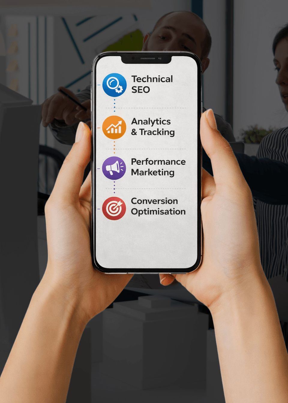 Investment platform interface showing key features