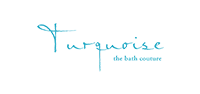 An image showcasing Turquoise logo with tagline the bath couture