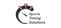 A logo showcasing a gauge and STS - Sports Timing Solutions