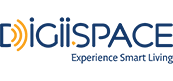 An image showcasing Digispace logo with tagline Experience Smart Living