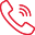 An image of phone icon in red color