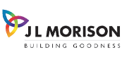 Logo for JL Morison featuring a colorful, abstract triangular knot design on the left and the company name JL Morison in bold black text. Below the name is the tagline Inspiring Possibilities in a smaller font.