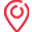 Location pin icon in red color