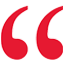 Image of bold Red colour quote icon